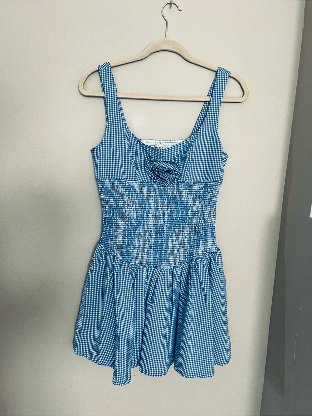Anthropologie Blue Gingham Smocked Sundress - Picture 1 of 1